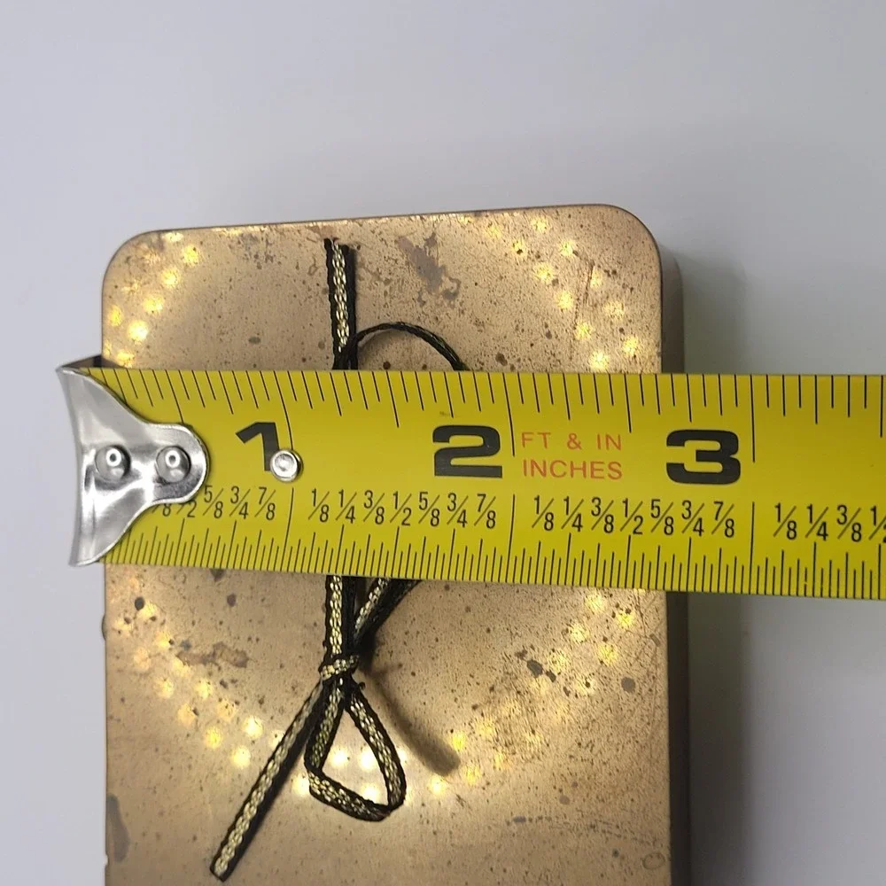 Vintage Brass Trinket Jewelry Box Rectangle Shaped